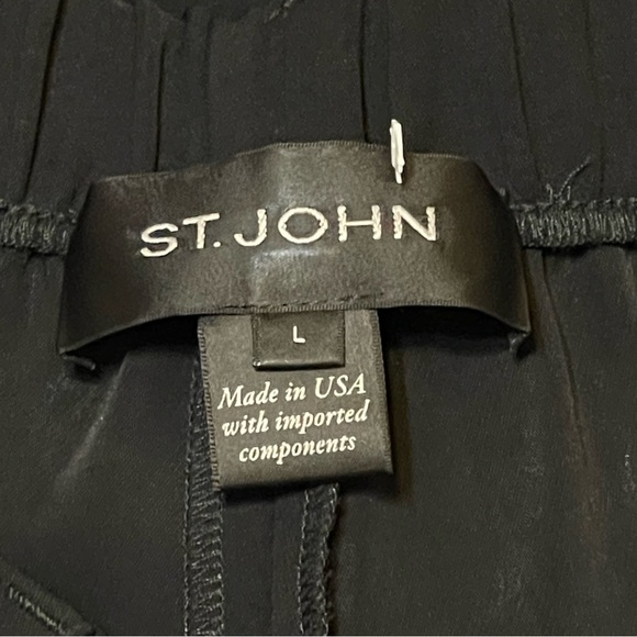 St. John Wide Leg Twill Trouser size Large - Picture 8 of 14